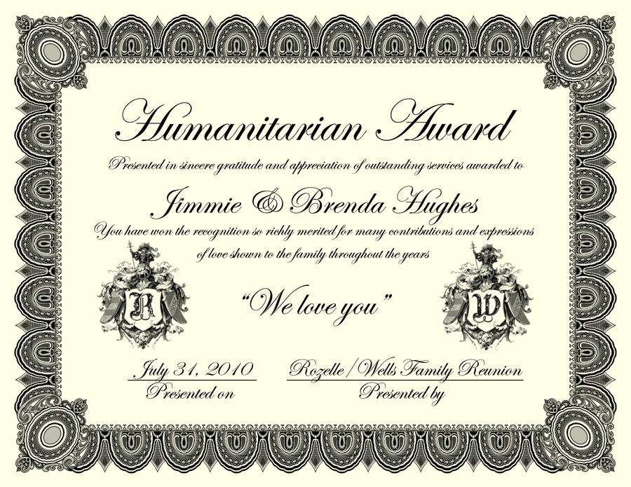 Family Reunion Certificate by Artistport on DeviantArt