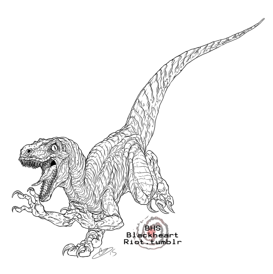 dinosaurs coloring pages raptor - photo #34