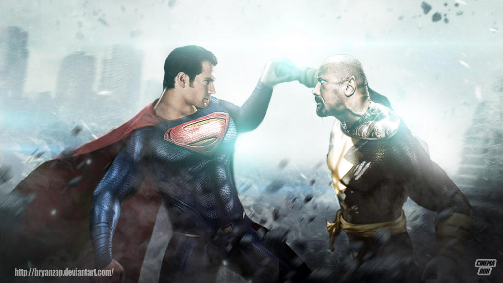 Superman (Henry Cavill) vs Black Adam (The Rock) by Bryanzap : r/DCcomics
