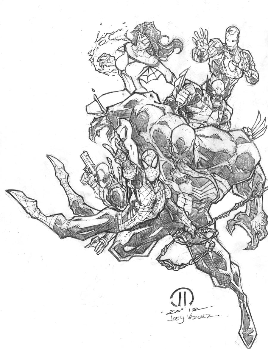 dark avengers venom coloring pages - photo #11