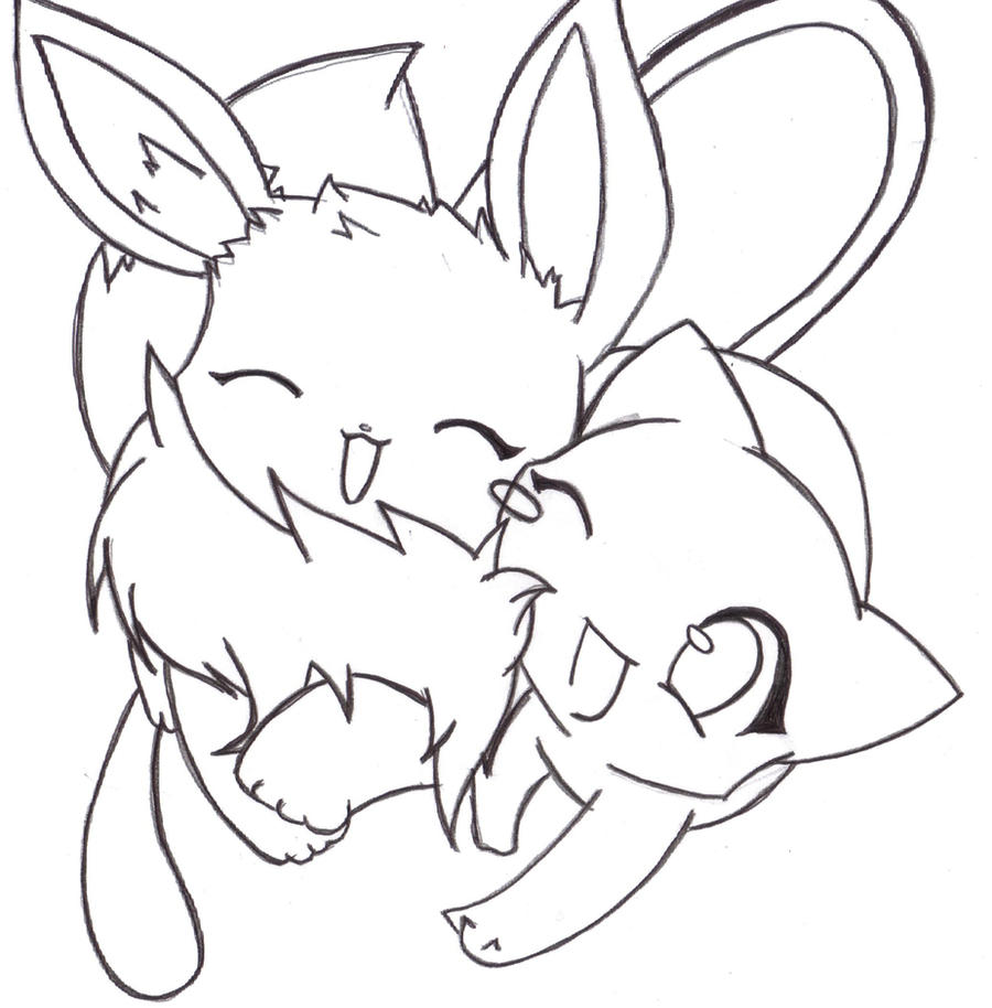 Chibi Coloring Pages Pokemon Eevee 7