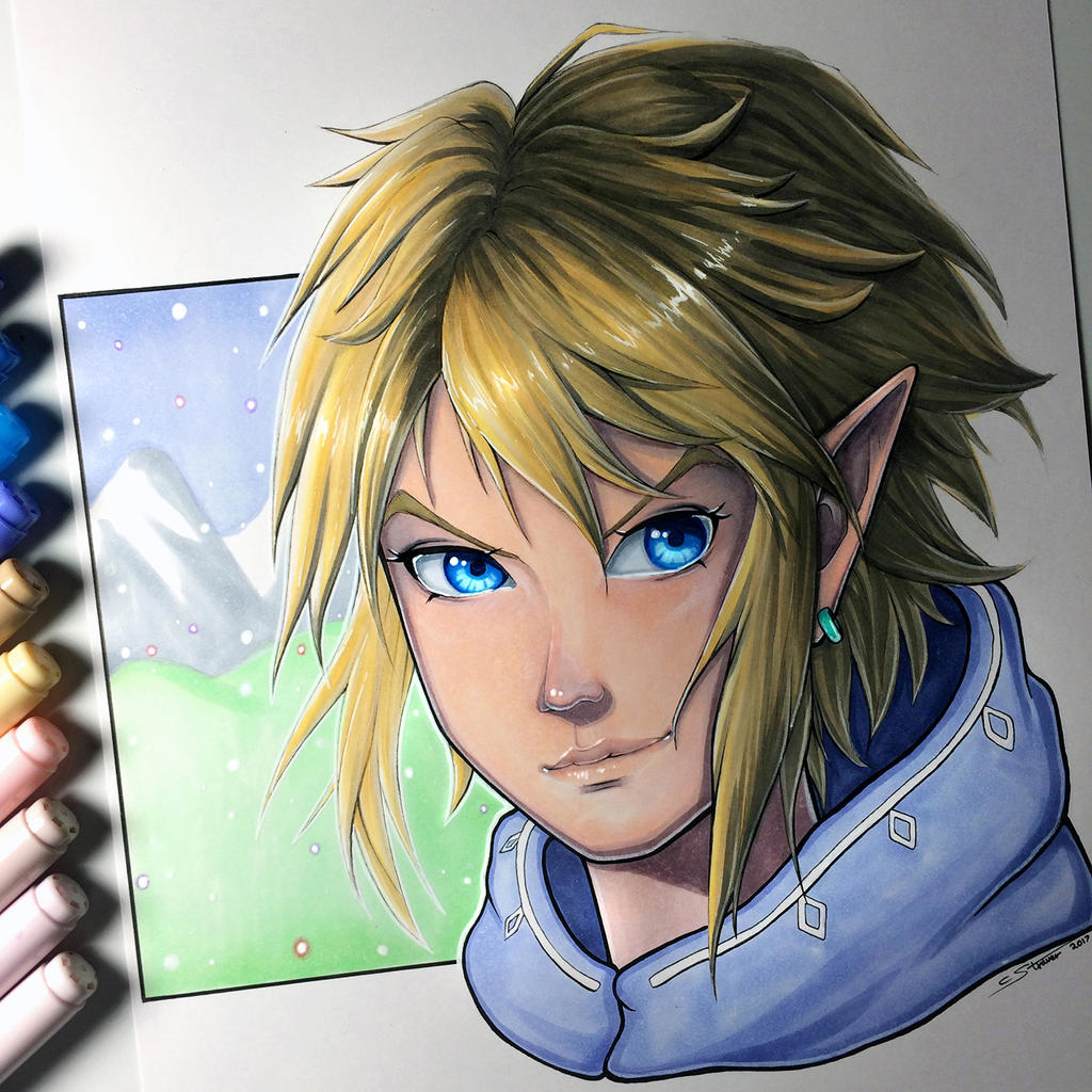 Link Breath of the Wild Fan Art Drawing by LethalChris