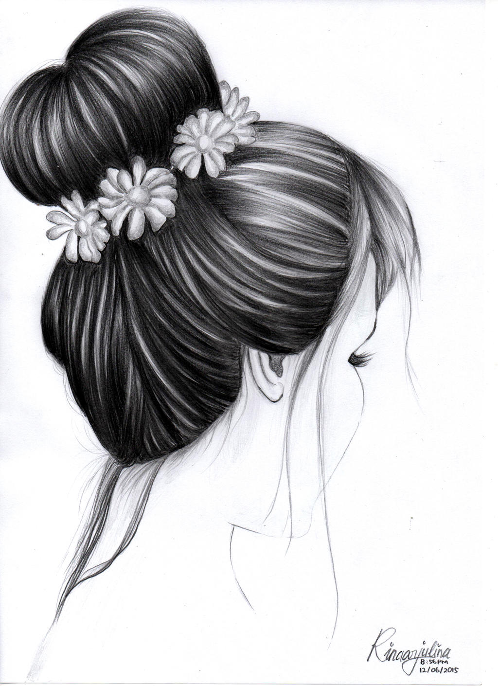 Hair (sketch) by rinaarjulina10 on DeviantArt