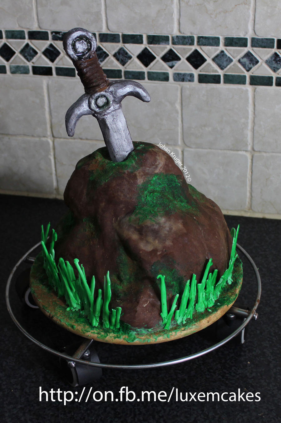 Excalibur, Sword in Stone Cake from the Arthurian by serseus on DeviantArt