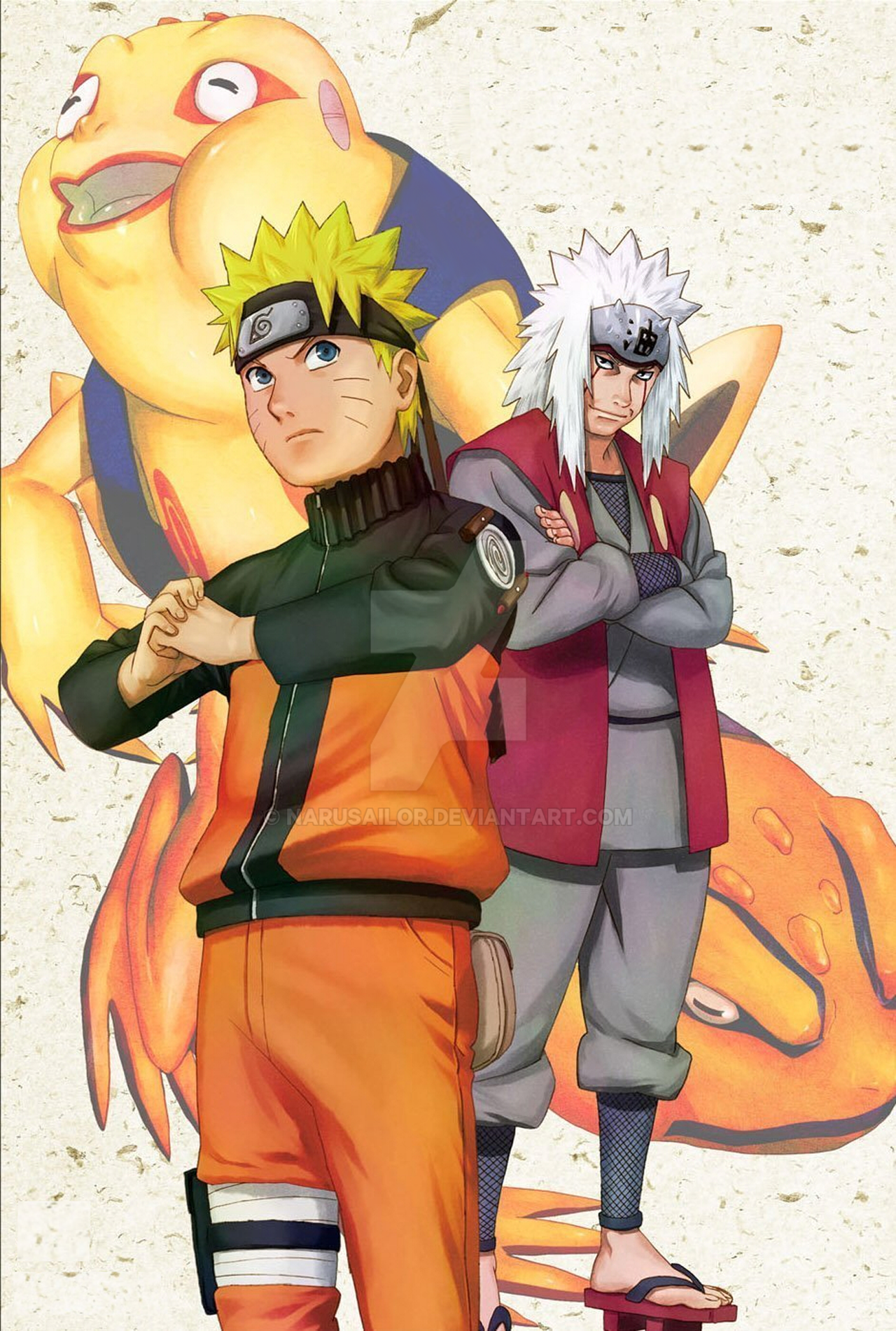 Naruto and Jiraiya by Narusailor on DeviantArt