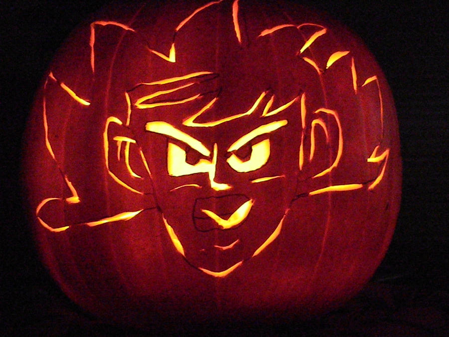 Goku, DBZ Pumpkin carving by Beanhead04 on DeviantArt
